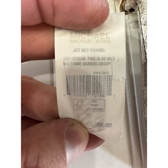 NWT Michael Kors Jet Set Travel Medium Dome Crossbody Powdered Blush MSRP $400 - Picture 4 of 7